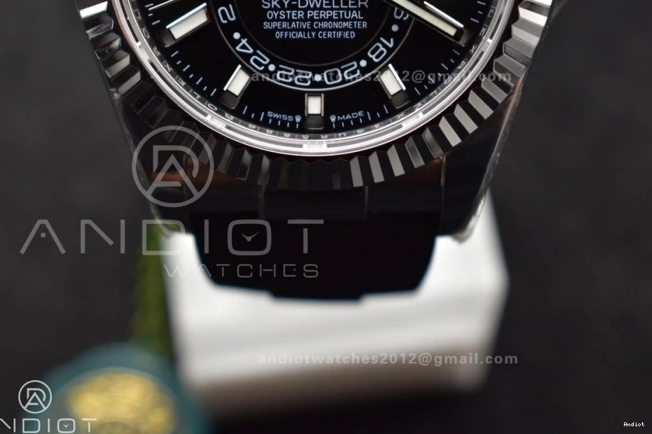 A23J ZF Strap (Gain Black on Best Sky-Dweller SS 336239 Edition Dial Weight) Oysterflex 1:1 0404